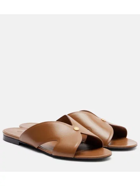 Sandale Loro Piana din piele maro