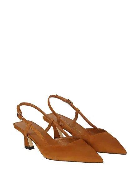 Pantofi cu toc Stuart Weitzman din piele de căprioară slingback