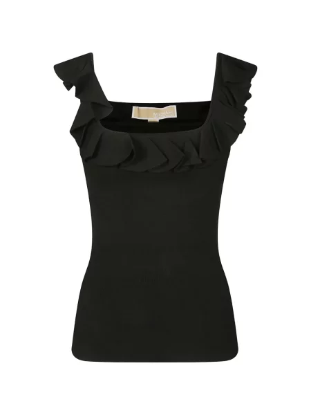Top Michael Kors cu volane negru