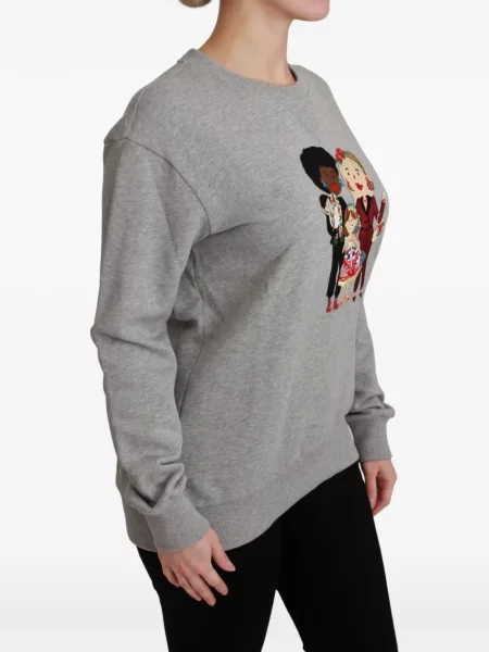Hanorac Dolce & Gabbana cu broderie gri