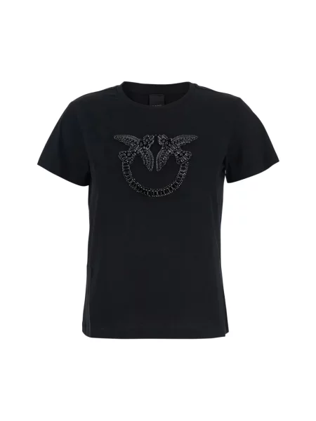 Koszulka Pinko z kryształkami czarna