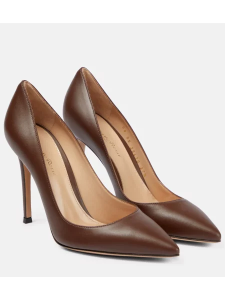 Pantofi cu toc Gianvito Rossi din piele maro