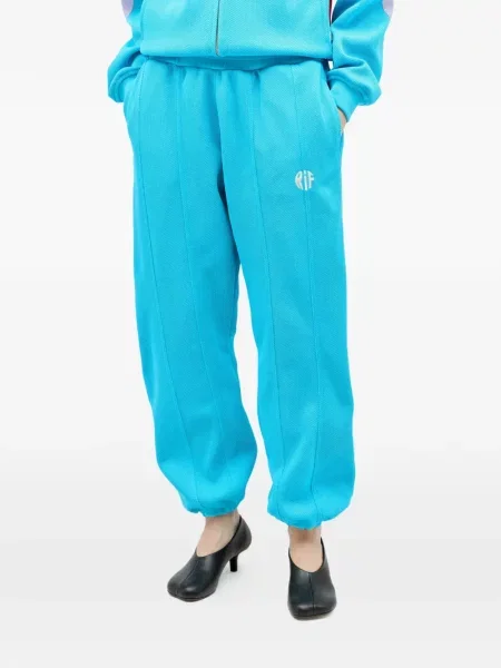 Pantaloni Reward If Found cu broderie alergare albastru