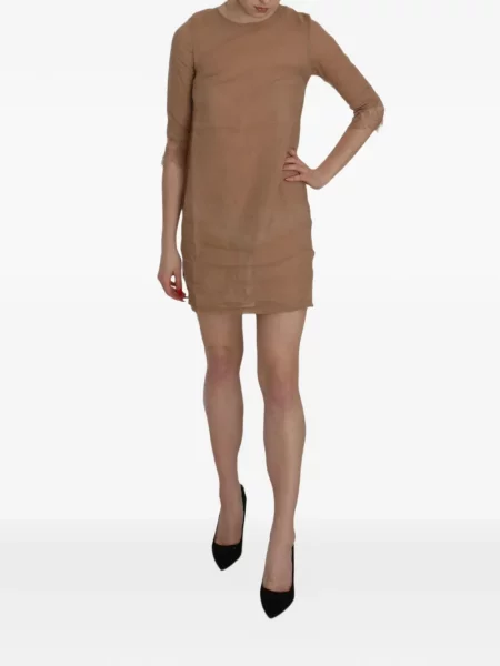 Rochie mini Pink Memories din șifon roz