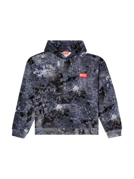 Bluza z kapturem Diesel z kapturem szara
