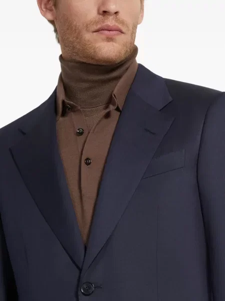 Costum Zegna de lână de costum albastru
