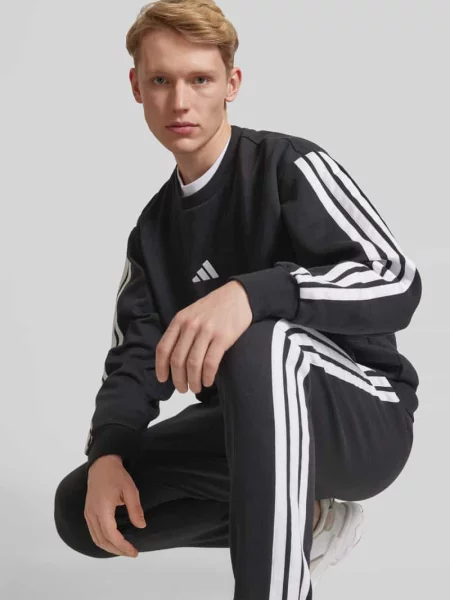 Bluza z nadrukiem z logo Adidas Sportswear czarna