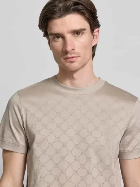 T-shirt o kroju regular fit z okrągłym dekoltem model ‘Davison’ Joop! Collection brązowa