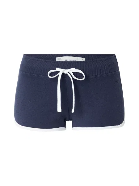 HOLLISTER Pantaloni bleumarin alb