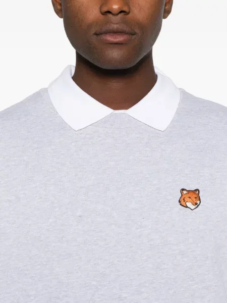Hanorac crewneck Maison Kitsune gri