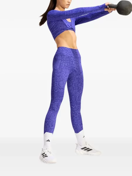 Geacă cămașă Adidas cu broderie alergare cu model piele de șarpe negru