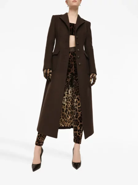 Raštuotas palaidinė be rankovių Dolce & Gabbana be rankovių leopardinis ruda