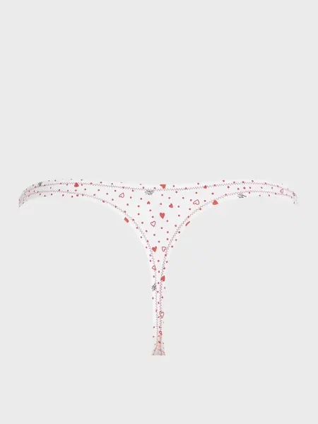 Стрінги Karl Lagerfeld з сердечками білі
