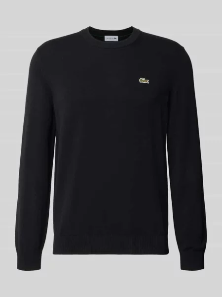 Lacoste sweter z dzianiny Mężczyźni jednolity 5 czarny