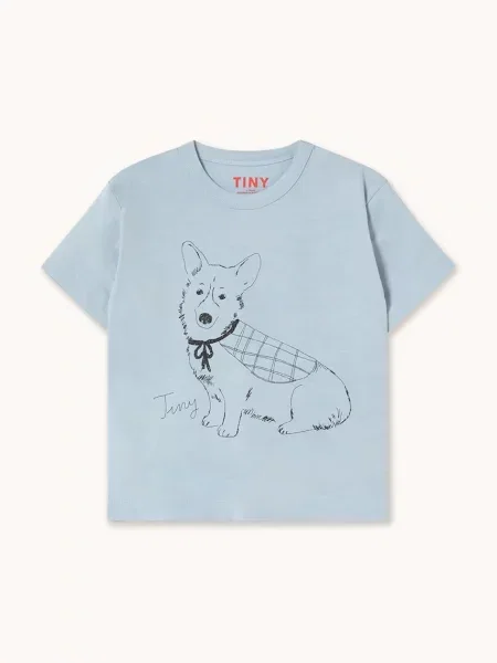 Tinycottons tričko detské TINY CORGI GRAPHIC TEE modrá