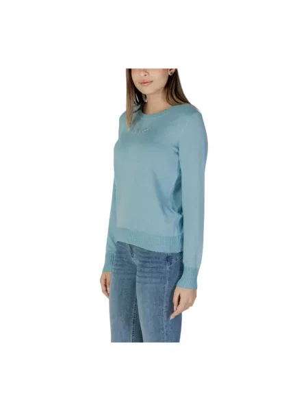 Dzianinowy sweter Liu Jo niebieski