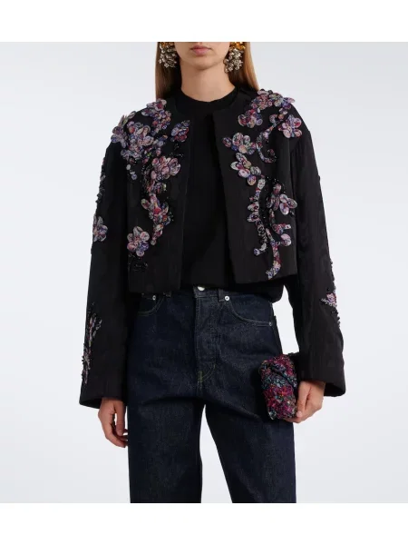 Decupat geacă Dries Van Noten negru