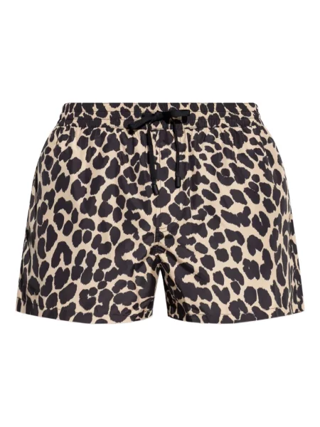 Leopardí spodní díl plavek Balmain s potiskem