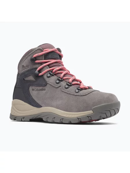 Ghete de drumeție pentru femei Columbia Newton Ridge Plus Wp Amped Stratus/Canyon Rose roz