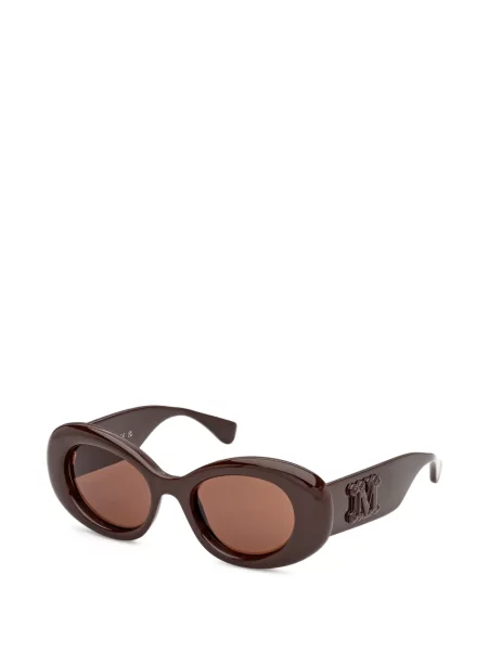 Ochelari de soare Max Mara Eyewear cu autograf maro