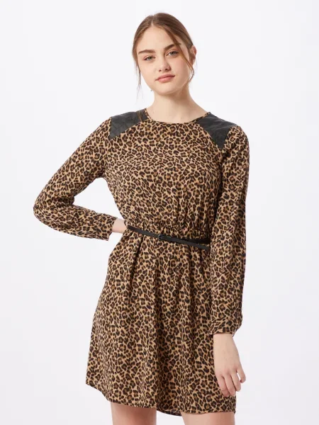 VERO MODA Rochie SERENA maro deschis / maro negru