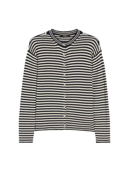 Lniany kardigan Weekend Max Mara niebieski