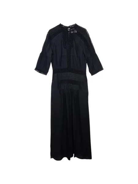 Rochie maxi Marant Etoile din dantelă negru