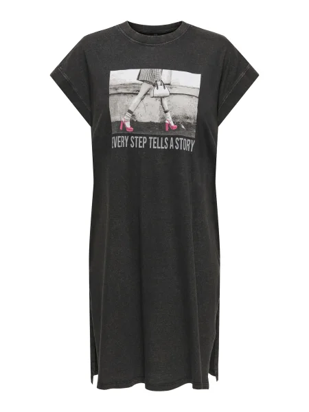 ONLY Obleka ONLLUCY svetlo siva / roza črna