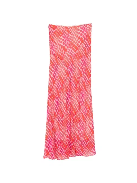 Fustă midi Patrizia Pepe cu imagine până la genunchi roșu