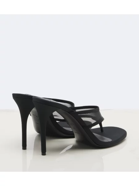 Chiloți tanga Alaïa din tul negru