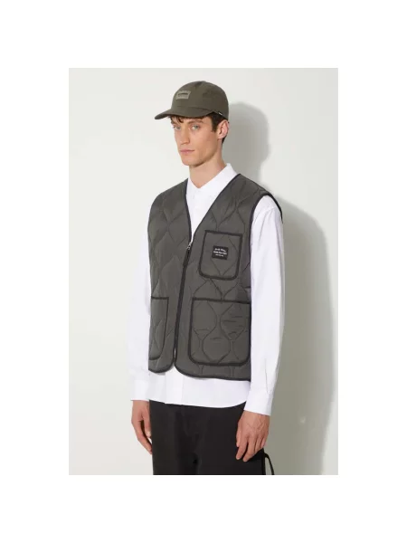 Awake NY bezrękawnik Quilted Vest przejściowy szary