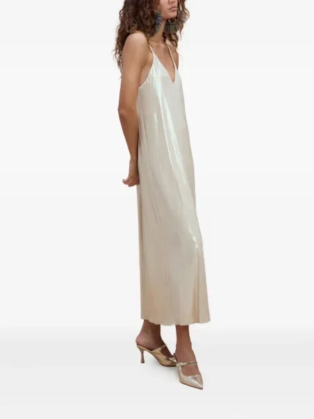 Rochie midi Sana Osmani până la genunchi de costum alb