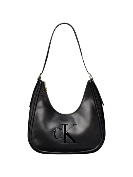 Taška Calvin Klein Jeans BOLD CK CRESCENT černé