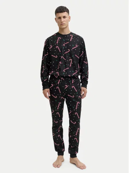 Jack&Jones Πιτζάμα Tristan μαύρο