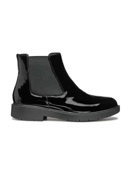 Pantofi Geox din piele cu toc plat negru