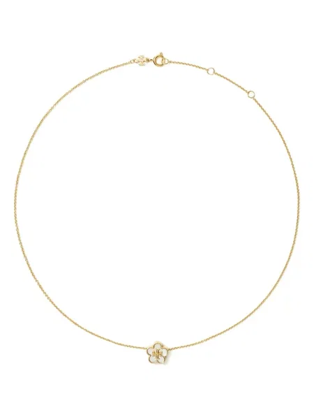Colier Tory Burch cu perle cu model floral auriu