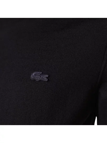 Sweter Lacoste do golfa z wysokim kołnierzem czarny