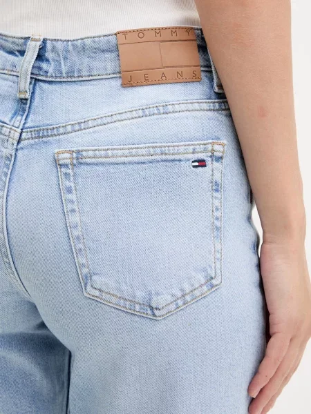 Tommy Jeans дънки стрейт дамски синьо