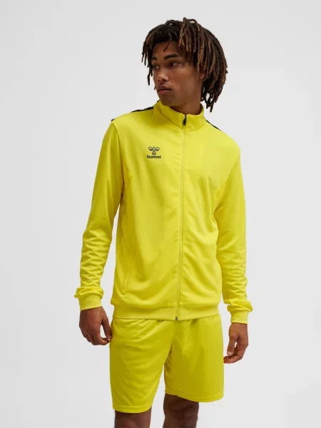 Bluza dresowa z zapinana na błyskawiczny Hummel Authentic żółta