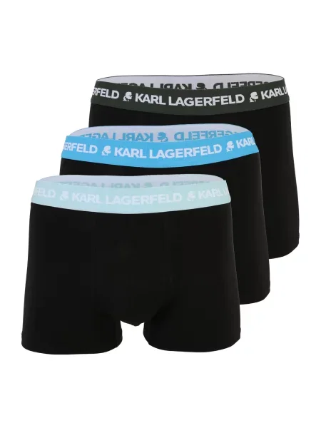 Karl Lagerfeld Boksarice nebeško modra / svetlo modra / temno zelena črna