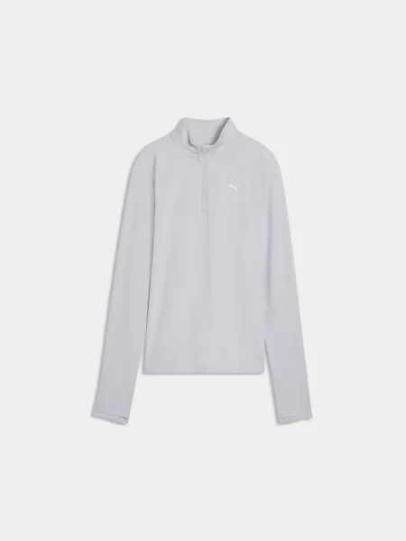 Спортивна кофта PUMA Run Velcty Cldspn Zip W комбінований верх сірий