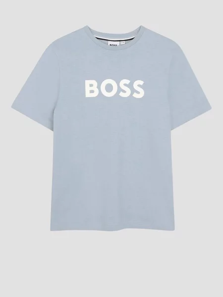 Детская футболка Boss голубая
