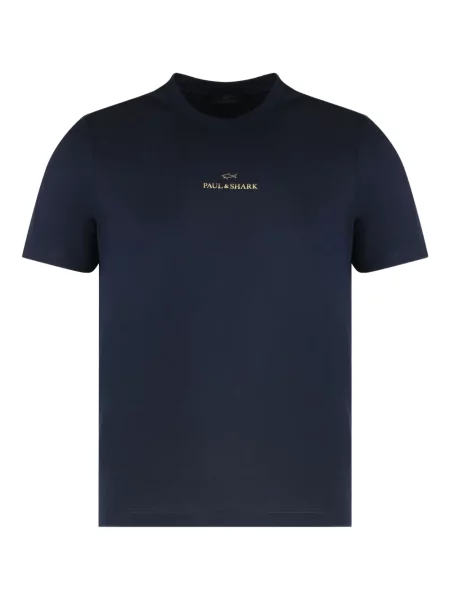 Tricou Paul & Shark cu decolteu rotund albastru
