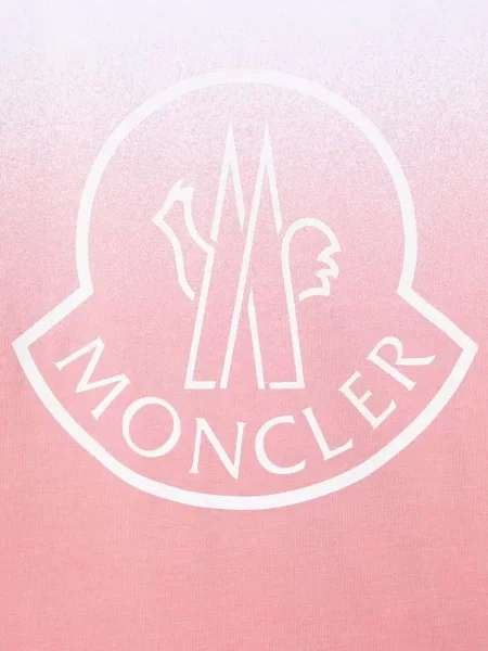 Koszulka dziecięca Moncler Enfant różowa