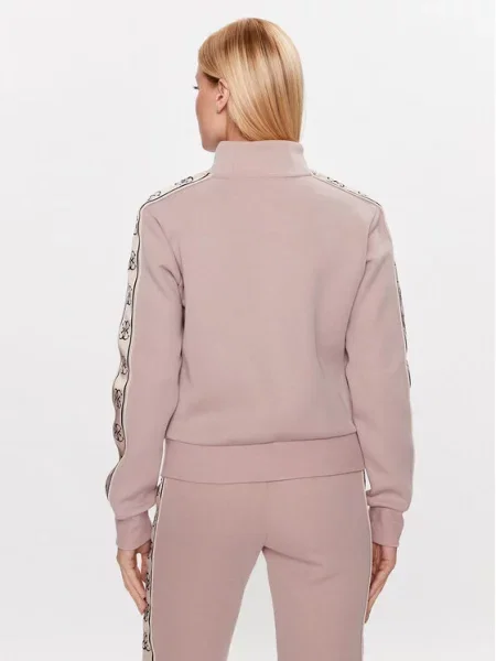 Guess mikina na dámska s bavlnou BRITNEY ružová