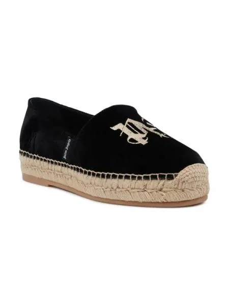 Palm Angels Espadrile cu adaos de piele negru