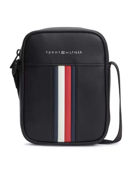 TOMMY HILFIGER Geantă de umăr roșu / negru / alb albastru