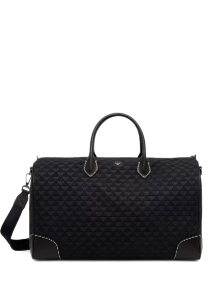 Geantă Emporio Armani din jacard albastru