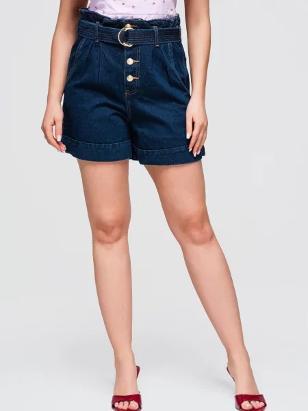 Pantaloni scurți din denim Ombre