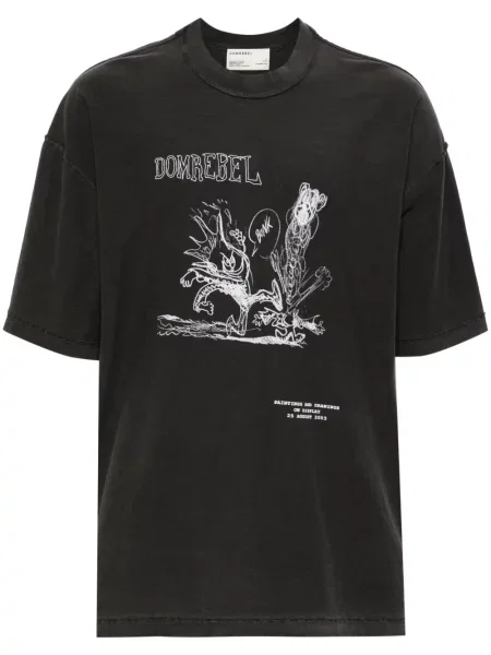 Tricou Domrebel cu imagine gri